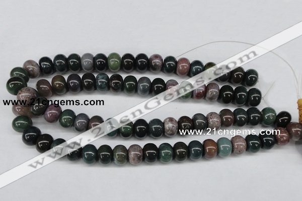 CAA195 15.5 inches 10*14mm rondelle indian agate beads wholesale