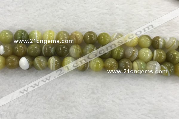 CAA1954 15.5 inches 12mm round banded agate gemstone beads