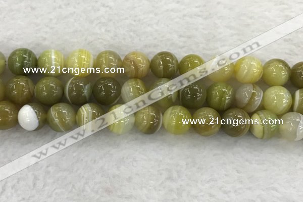 CAA1956 15.5 inches 16mm round banded agate gemstone beads