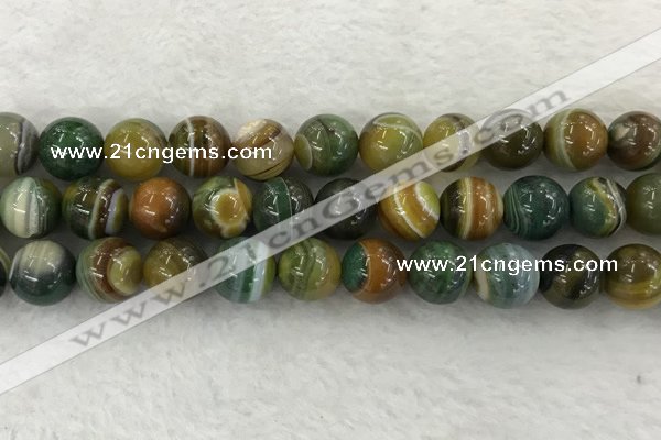 CAA1966 15.5 inches 16mm round banded agate gemstone beads