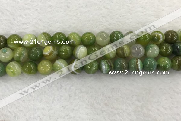 CAA1974 15.5 inches 12mm round banded agate gemstone beads