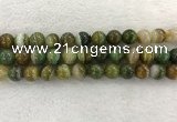 CAA1975 15.5 inches 14mm round banded agate gemstone beads