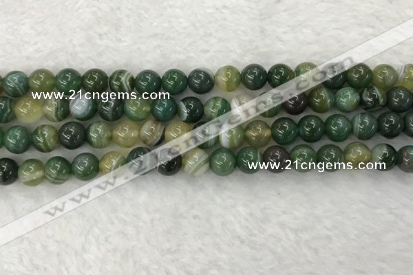 CAA1982 15.5 inches 8mm round banded agate gemstone beads