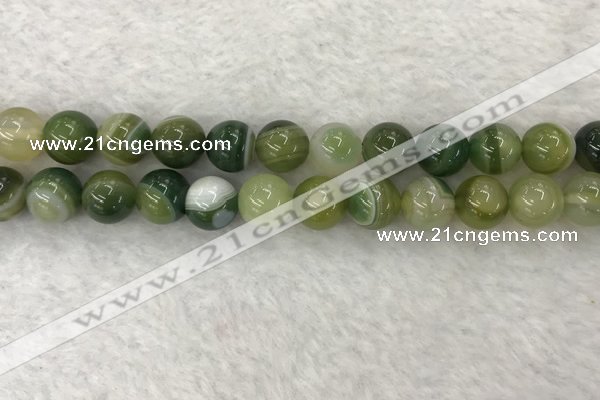 CAA1984 15.5 inches 12mm round banded agate gemstone beads