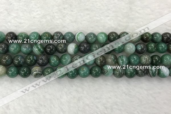 CAA1992 15.5 inches 8mm round banded agate gemstone beads