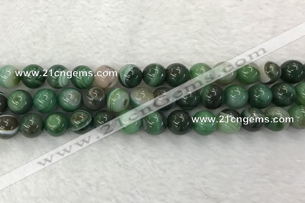 CAA1994 15.5 inches 12mm round banded agate gemstone beads