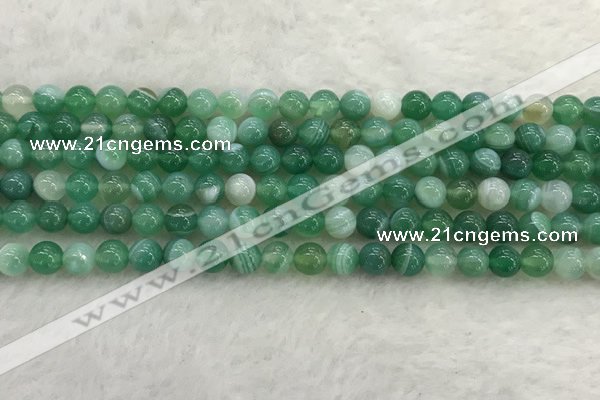 CAA2001 15.5 inches 6mm round banded agate gemstone beads