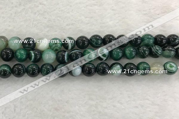 CAA2013 15.5 inches 10mm round banded agate gemstone beads