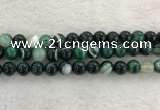 CAA2014 15.5 inches 12mm round banded agate gemstone beads