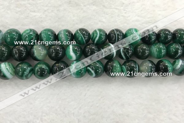 CAA2015 15.5 inches 14mm round banded agate gemstone beads