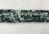 CAA2020 15.5 inches 4mm round banded agate gemstone beads