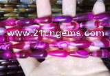 CAA2053 15.5 inches 8*20mm teardrop agate beads wholesale