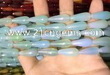 CAA2056 15.5 inches 8*20mm teardrop agate beads wholesale