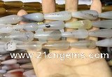 CAA2061 15.5 inches 10*30mm teardrop agate beads wholesale