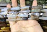 CAA2062 15.5 inches 10*30mm teardrop agate beads wholesale