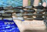 CAA2064 15.5 inches 10*30mm teardrop agate beads wholesale