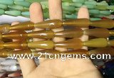 CAA2066 15.5 inches 10*30mm teardrop agate beads wholesale