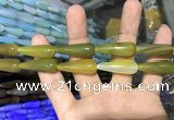 CAA2069 15.5 inches 10*30mm teardrop agate beads wholesale