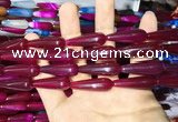 CAA2073 15.5 inches 10*30mm teardrop agate beads wholesale