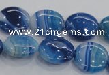 CAA208 15.5 inches 20mm flat round madagascar agate beads