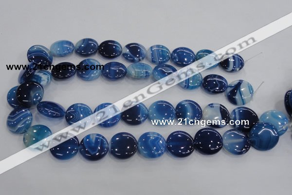 CAA208 15.5 inches 20mm flat round madagascar agate beads