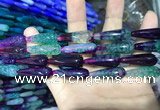 CAA2082 15.5 inches 10*30mm teardrop agate beads wholesale