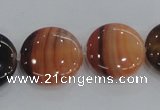 CAA209 15.5 inches 20mm flat round madagascar agate beads