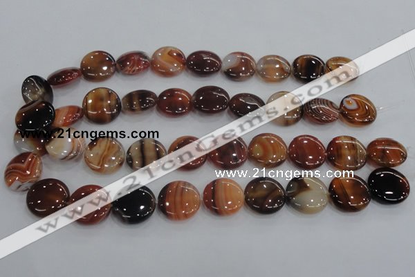 CAA209 15.5 inches 20mm flat round madagascar agate beads