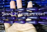 CAA2096 15.5 inches 10*30mm faceted teardrop agate beads