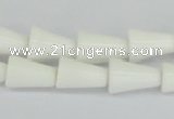 CAA21 15.5 inches 10*14mm bell white agate gemstone beads