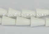 CAA21 15.5 inches 10*14mm bell white agate gemstone beads