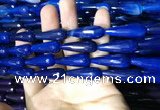CAA2102 15.5 inches 10*30mm faceted teardrop agate beads