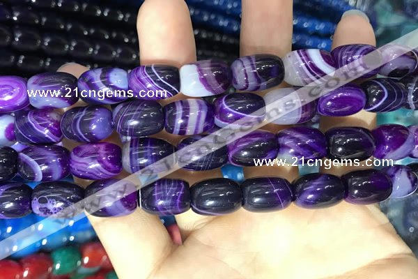 CAA2114 15.5 inches 10*14mm drum agate beads wholesale