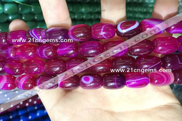 CAA2116 15.5 inches 10*14mm drum agate beads wholesale