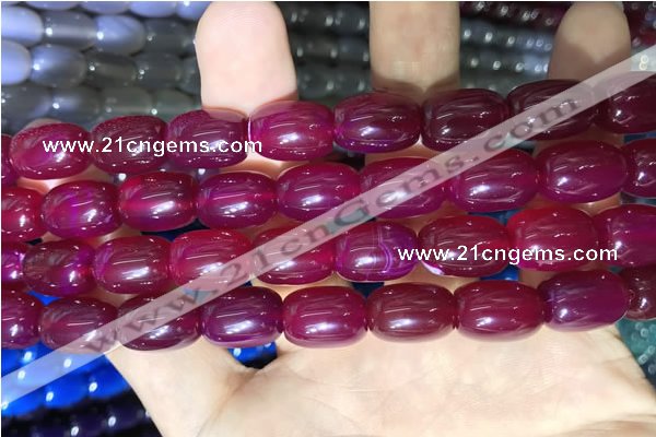 CAA2117 15.5 inches 10*14mm drum agate beads wholesale