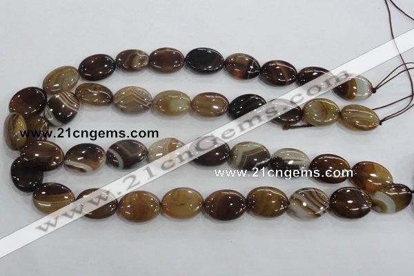 CAA212 15.5 inches 15*20mm oval madagascar agate beads