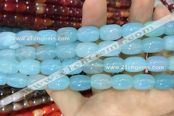 CAA2121 15.5 inches 10*14mm drum agate beads wholesale