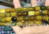 CAA2123 15.5 inches 10*14mm drum agate beads wholesale