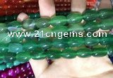 CAA2125 15.5 inches 10*14mm drum agate beads wholesale