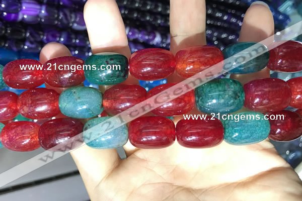 CAA2134 15.5 inches 13*18mm drum agate beads wholesale