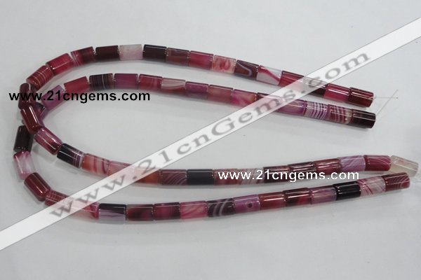 CAA215 15.5 inches 8*12mm column madagascar agate beads