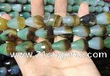 CAA2162 15.5 inches 15*20mm faceted teardrop agate beads