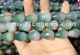 CAA2163 15.5 inches 15*20mm faceted teardrop agate beads