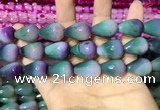 CAA2164 15.5 inches 15*20mm faceted teardrop agate beads