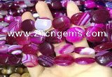 CAA2173 15.5 inches 15*20mm oval banded agate beads wholesale