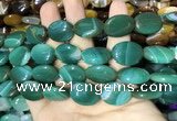CAA2176 15.5 inches 15*20mm oval banded agate beads wholesale