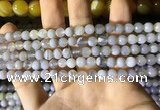 CAA2191 15.5 inches 6mm faceted round banded agate beads