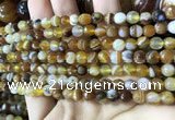 CAA2205 15.5 inches 6mm faceted round banded agate beads