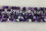 CAA2213 15.5 inches 8mm faceted round banded agate beads