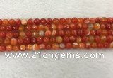 CAA2226 15.5 inches 6mm faceted round banded agate beads